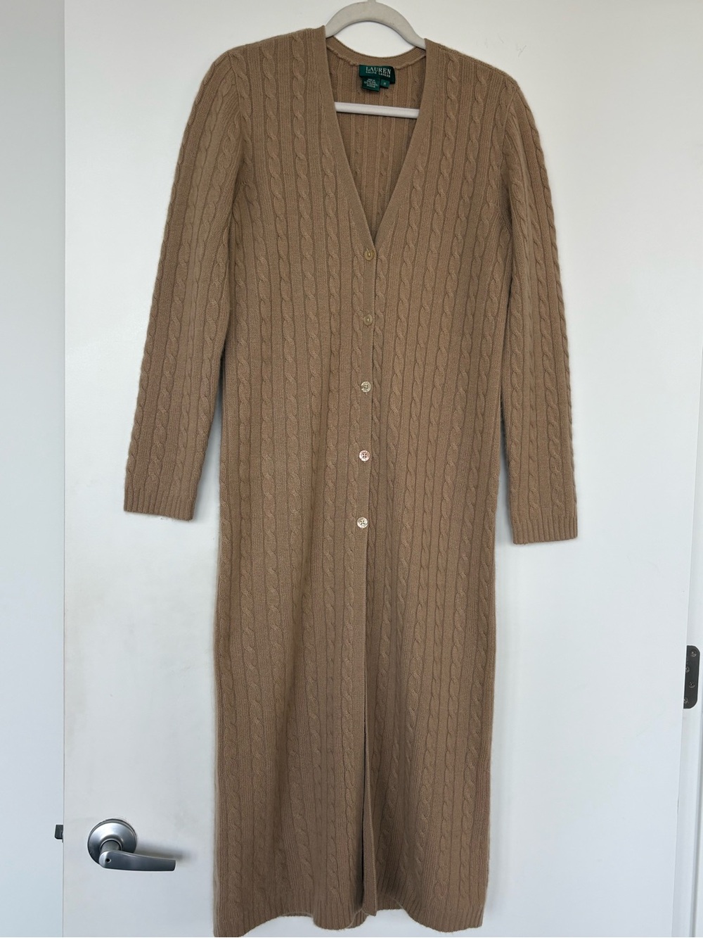 Cashmere! Ralph Lauren long knit cardigan sz M